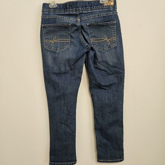 Levis Denizen Modern Pull On Cropped Jeans Womens Size 6 Wide Waistband Stretch - Picture 3 of 9